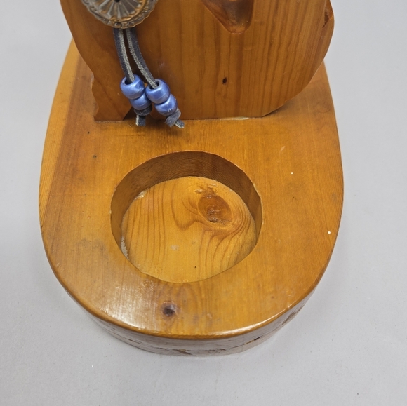 Wooden Handmade Napkin, Salt & Pepper Shaker Holders Coyotes Howling At The Moon - Picture 10 of 14